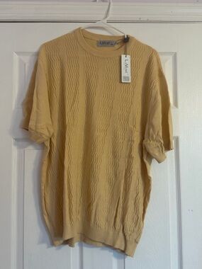 Lavane Short Sleeve Knit Top - Light Mustard